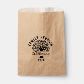 黒いシルエットの木 家族再会記念品 ギフト フェイバーバッグ (正面)