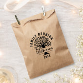 黒いシルエットの木 家族再会記念品 ギフト フェイバーバッグ (クリップ留めされた状態)