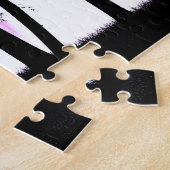 黒いシルエットの木(虹の葉木) ジグソーパズル (側面)