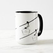 黒いシルエットゴンドラマグカップ マグカップ (正面右)