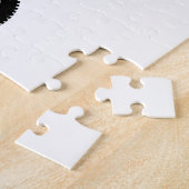 黒いシルエット – 背景色を選択 ジグソーパズル (側面)