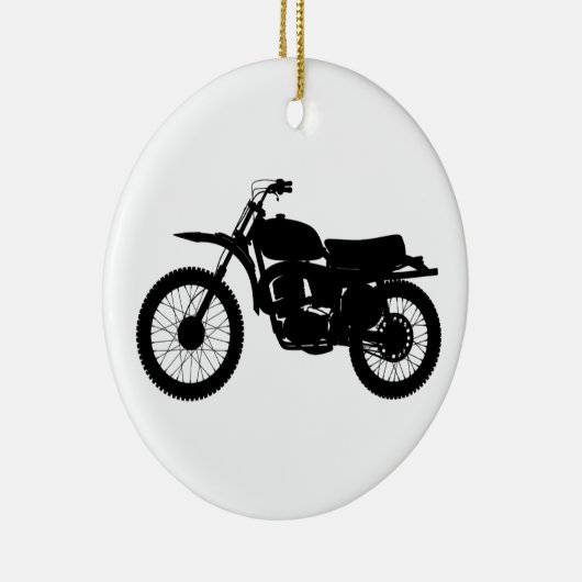 黒いシルエット – 背景色を選択 セラミックオーナメント (右)