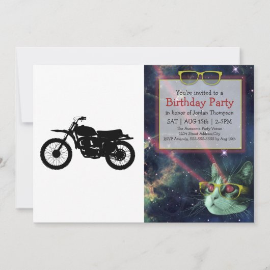 黒いシルエット – 背景色を選択 招待状 (正面)