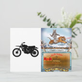 黒いシルエット – 背景色を選択 招待状 (スタンド正面)