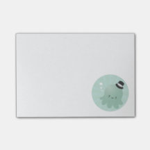 黒いシルクハットを身に着けているかわいく小さいタコ