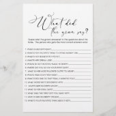 黒いシンプルの試合は新郎が言う チラシ (正面)