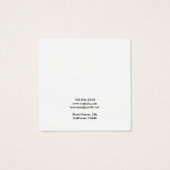 黒いシンプル書道イヤリングディスプレイカード (裏面)