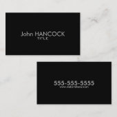 黒いシンプル 名刺 (正面/裏面)