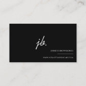 黒いシンプルClean Shapeロゴモダニスト 名刺 (裏面)