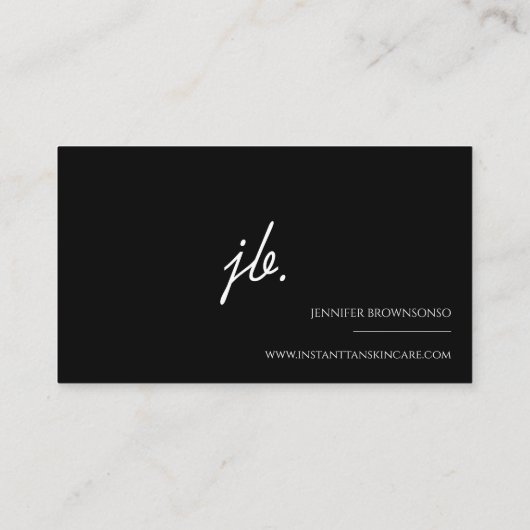 黒いシンプルClean Shapeロゴモダニスト 名刺 (裏面)