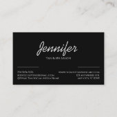 黒いシンプルClean Shapeロゴモダニスト 名刺 (正面)