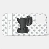 黒いシーズー かわいいキャラクター犬と名前 Case-Mate iPhoneケース (裏面 (横))