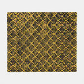 黒いシーブ フリースブランケット (正面(横))