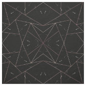 黒いジオメトリック大理石三角形金ゴールド輪郭 ファブリック (見本)