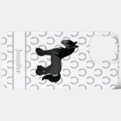 黒いジプシー+ヴァナー+クライストデール+シャイアの漫画の馬 Case-Mate iPhoneケース (裏面 (横))