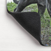 黒いジャガーのつきまとうマウスパッド マウスパッド (コーナー)