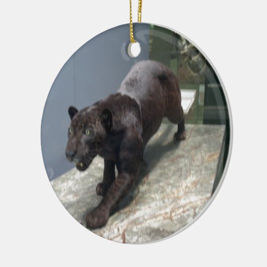 黒いジャガー(ヒョウ属のonca) セラミックオーナメント (左)