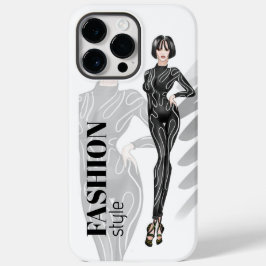 黒いジャンプスーツのファッションの女の子 Case-Mate iPhone 14 PRO MAXケース