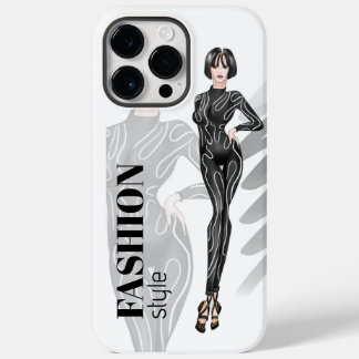 黒いジャンプスーツのファッションの女の子 Case-Mate iPhone 14 PRO MAXケース