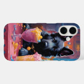 黒いジャーマンシェパード、アイスクリーム Case-Mate iPhoneケース (裏面 (横))