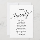 黒いスエレガントクリプト表番号20座席表 招待状 (正面)