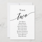 黒いスエレガントクリプト表2座席表 招待状 (裏面)