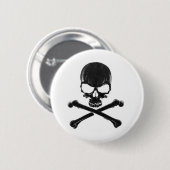 黒いスカルかCrossbone 缶バッジ (正面&裏面)