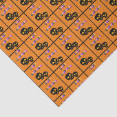 黒いスカルハッピーハローウィンバルーン 薄葉紙 (詳細)