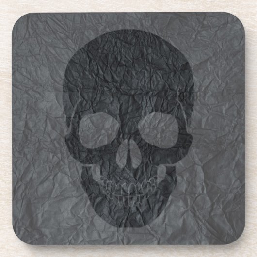 黒いスカル コースター (正面)