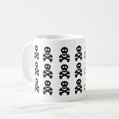 黒いスカル、 コーヒーマグカップ (正面左)