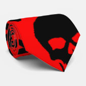 黒いスカル ネクタイ (ロール)