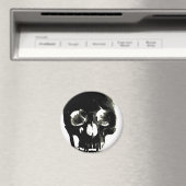 黒いスカル – 負のイメージ マグネット (インサイチュ (食洗機))