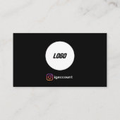 黒いスキャン可能なQRコードペインター 名刺 (裏面)