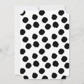 黒いスクはっきりしたリプトモダンブライダルシャワー招待状 招待状 (裏面)