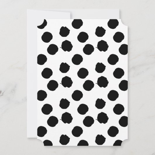 黒いスクはっきりしたリプトモダンブライダルシャワー招待状 招待状 (裏面)