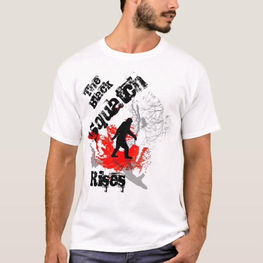 黒いスクアッチが立つ Tシャツ (正面)