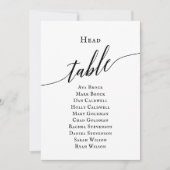 黒いスクエレガントリプトの表の座席表 招待状 (正面)