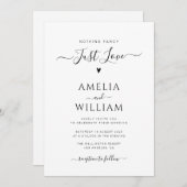 黒いスクリプトをすべて1つの結婚式招待状 招待状 (正面/裏面)