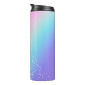 黒いスクリプト名の《写真》ぼけ味星、紫、青 タンブラー (回転右)