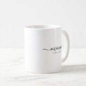 黒いスクリプト子供の名前ママ コーヒーマグカップ (正面右)
