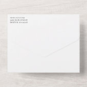 黒いスクリプト招待されました結婚写真 オールインワン招待状 (裏面)