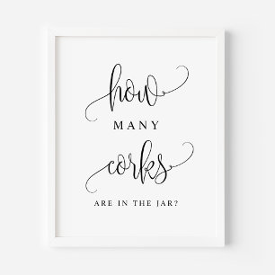 黒いスクリプトJarファイル内のコルクの数 ポスター