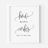 黒いスクリプトJarファイル内のコルクの数 ポスター