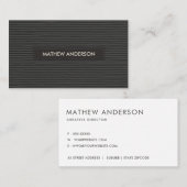 黒いスケ芸術的ッチミニマル線パターン 名刺 (正面/裏面)