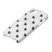 黒いスコッチテリアはタイルパターンの後をつけます Case-Mate iPhoneケース (下部)