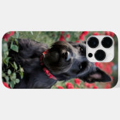 「黒いスコティッシュ・テリアの赤いバラ」 Case-Mate iPhoneケース (裏面 (横))