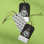 黒いスコティドッグ醜いクリスマスセーター ギフトタグ