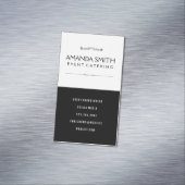 黒いスタイリッシュかすかな波状パターン マグネット名刺 (インサイチュ)