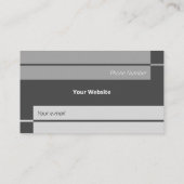 黒いスタイリッシュハイモダンライトのストライプ 名刺 (裏面)