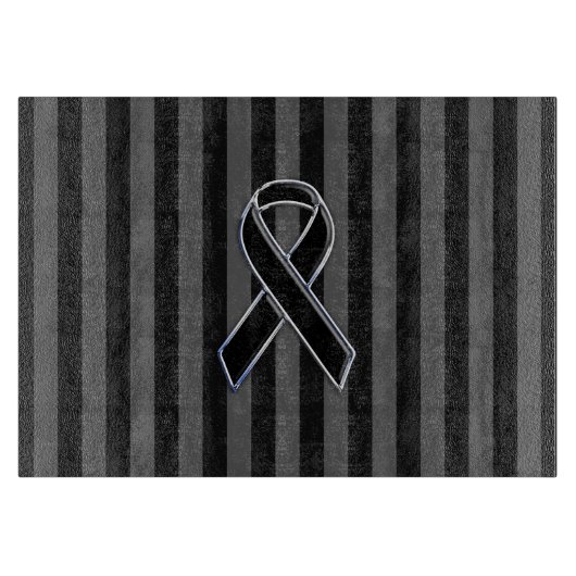 黒いスタイリッシュリボン認識度の垂直ストライプ カッティングボード (正面)